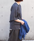 AGAM2501 LINEN / COTTON CHECK STOLE 65×180cm