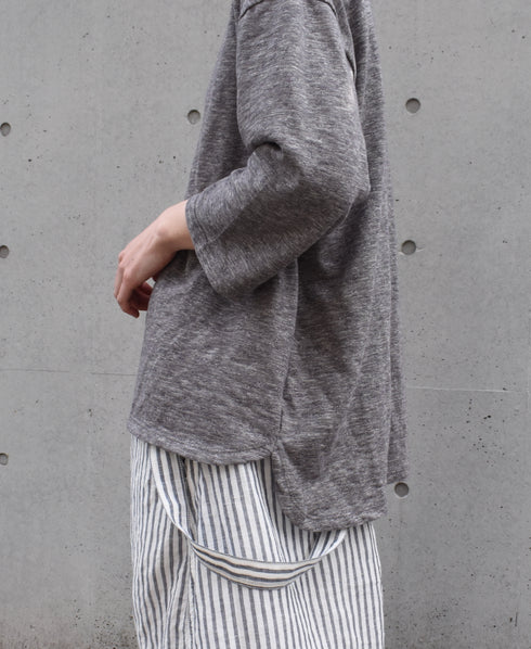 GNSL25041 SLUB VINTAGE CREW-NECK 3/4SL LONG SHIRT