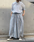 NVL2531CB 60s ORGANIC CAMBRIC BANDED COLLAR L/SL OVERSIZED SHIRT