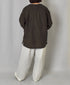 IMDSH2101LPD 60s AUTO LOOM LINEN PLAIN OVERDYE EASY CROPPED PANTS
