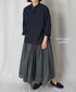 NMDS25236D COTTON & LINEN PATCHWORK RAJASTHAN TUCK GATHERED SKIRT