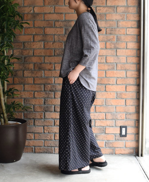 GNSL25041 SLUB VINTAGE CREW-NECK 3/4SL LONG SHIRT