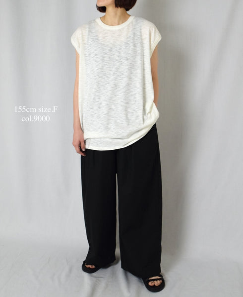 GNSL24043 SLUB VINTAGE CREW-NECK FRENCH/SL LONG SHIRT