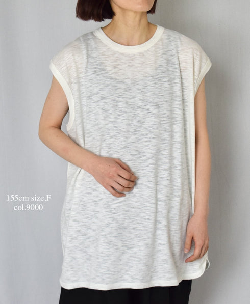 GNSL24043 SLUB VINTAGE CREW-NECK FRENCH/SL LONG SHIRT