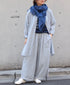 AGAM2501 LINEN / COTTON CHECK STOLE 65×180cm