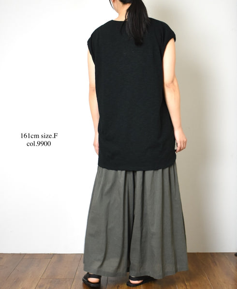 GNSL24043 SLUB VINTAGE CREW-NECK FRENCH/SL LONG SHIRT