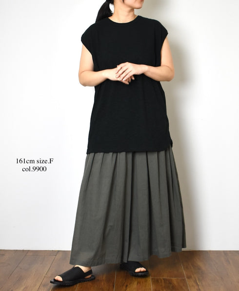GNSL24043 SLUB VINTAGE CREW-NECK FRENCH/SL LONG SHIRT