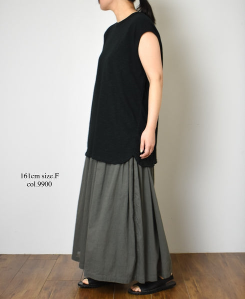 GNSL24043 SLUB VINTAGE CREW-NECK FRENCH/SL LONG SHIRT
