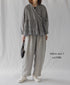 GNMDS2501NLT LINEN TWILL 2TUCK TAPERED EASY PANTS