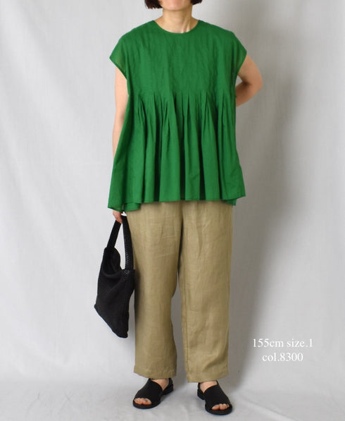 GNMDS2501NLT LINEN TWILL 2TUCK TAPERED EASY PANTS