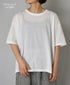 GNSL25052 GEORGETTE JERSEY CREW-NECK T-SHIRT