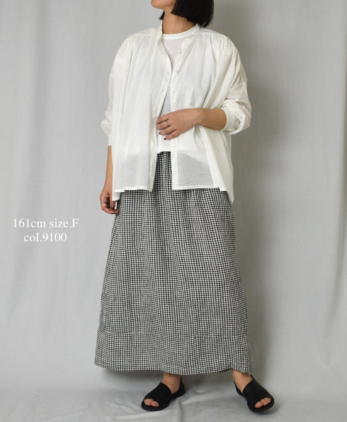 GNSL25053 GEORGETTE JERSEY FRENCH/SL LONG SHIRT