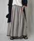 INMDS25105 80s VOILE TRIANGLE BLOCK PRINT GATHERED SKIRT