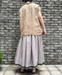 INMDS25105 80s VOILE TRIANGLE BLOCK PRINT GATHERED SKIRT