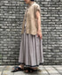 INMDS25105 80s VOILE TRIANGLE BLOCK PRINT GATHERED SKIRT