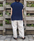 IMDSH2101LPD 60s AUTO LOOM LINEN PLAIN OVERDYE EASY CROPPED PANTS