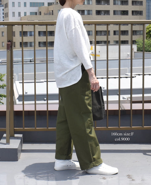 GNSL25041 SLUB VINTAGE CREW-NECK 3/4SL LONG SHIRT