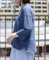 GNSL25041 SLUB VINTAGE CREW-NECK 3/4SL LONG SHIRT