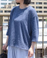 GNSL25041 SLUB VINTAGE CREW-NECK 3/4SL LONG SHIRT