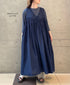 GNSL25041 SLUB VINTAGE CREW-NECK 3/4SL LONG SHIRT