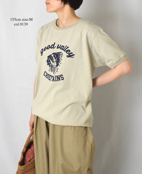 NGT9801 2841 7.2oz HEAVY WEIGHT COTTON "CHIEFTAINS" 7.2oz CREW-NECK S/SL TEE CUFF & HEM RIB