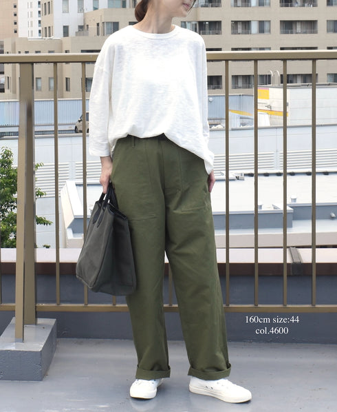 GNHT2451CL COTTON/LINEN KERSEY BAKER PANTS
