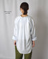 NVL2531CB 60s ORGANIC CAMBRIC BANDED COLLAR L/SL OVERSIZED SHIRT