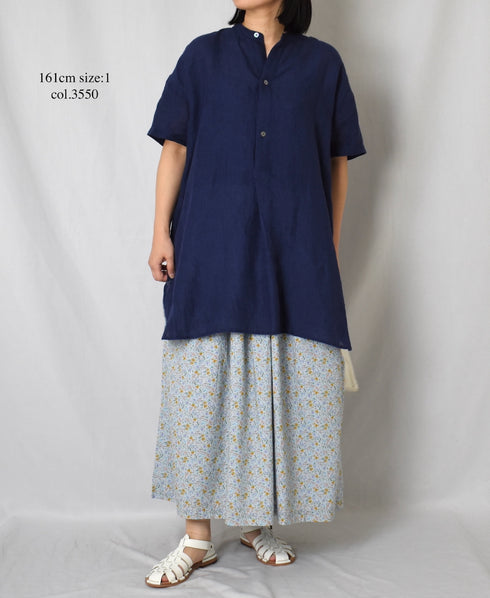 INAM2515FD COTTON FLOWER PRINT GATHERED EASY SKIRT WITH LINING