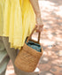 ANMDS2501 RAFFIA ONE HANDLE BARREL BAG