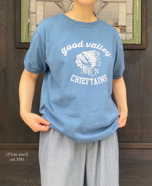 NGT9801 2841 7.2oz HEAVY WEIGHT COTTON "CHIEFTAINS" 7.2oz CREW-NECK S/SL TEE CUFF & HEM RIB