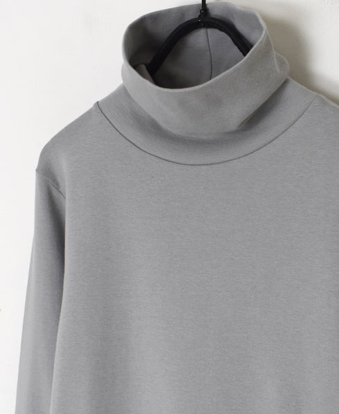 NMF1051 1×1 COTTON RIB TURTLE-NECK L/SL T-SHIRT