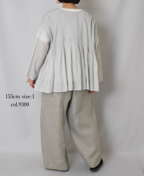 GNMDS2502NLT LINEN TWILL 2TUCK WIDE EASY PANTS