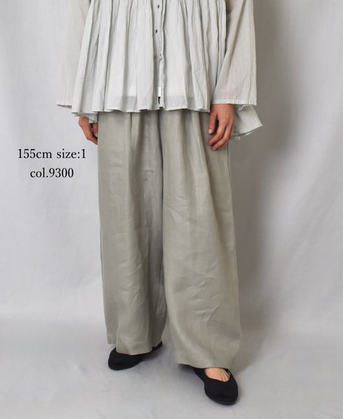 GNMDS2502NLT LINEN TWILL 2TUCK WIDE EASY PANTS