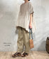 GNMDS2501NLT LINEN TWILL 2TUCK TAPERED EASY PANTS