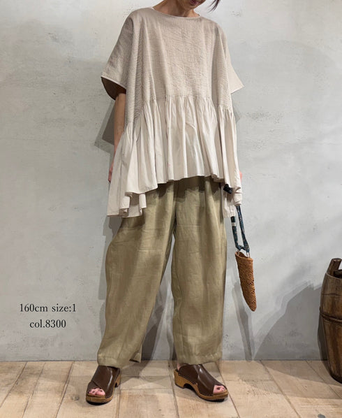 GNMDS2501NLT LINEN TWILL 2TUCK TAPERED EASY PANTS