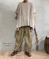GNMDS2501NLT LINEN TWILL 2TUCK TAPERED EASY PANTS