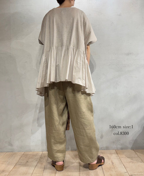 GNMDS2501NLT LINEN TWILL 2TUCK TAPERED EASY PANTS