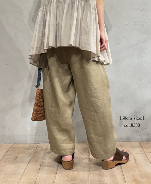 GNMDS2501NLT LINEN TWILL 2TUCK TAPERED EASY PANTS
