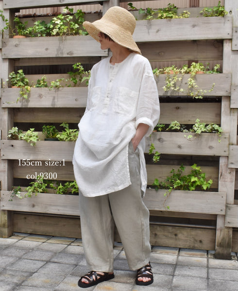 GNMDS2501NLT LINEN TWILL 2TUCK TAPERED EASY PANTS