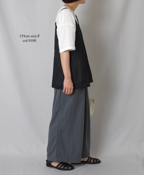 GNSL25052 GEORGETTE JERSEY CREW-NECK T-SHIRT