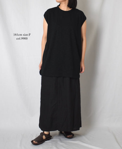 GNSL24043 SLUB VINTAGE CREW-NECK FRENCH/SL LONG SHIRT