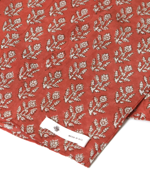 ZMD0408 BLOCK PRINT SCARF 60×60㎝