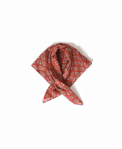 ZMD0408 BLOCK PRINT SCARF 60×60㎝