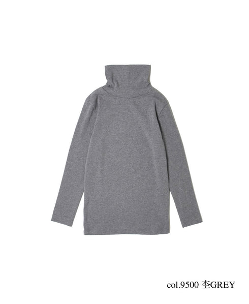 NMF1051 1×1 COTTON RIB TURTLE-NECK L/SL T-SHIRT