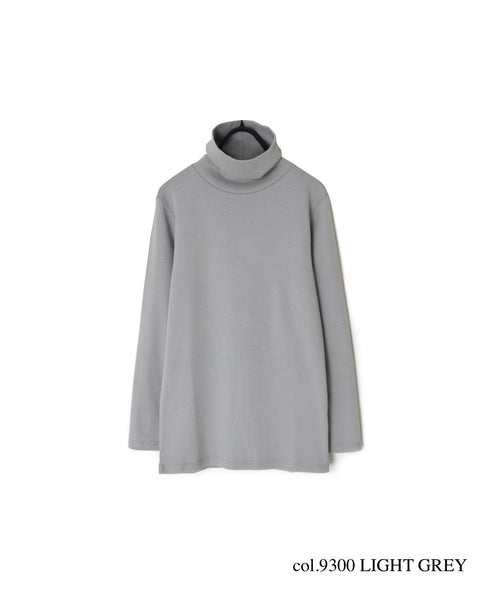 NMF1051 1×1 COTTON RIB TURTLE-NECK L/SL T-SHIRT