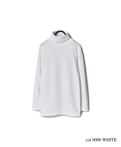 NMF1051 1×1 COTTON RIB TURTLE-NECK L/SL T-SHIRT