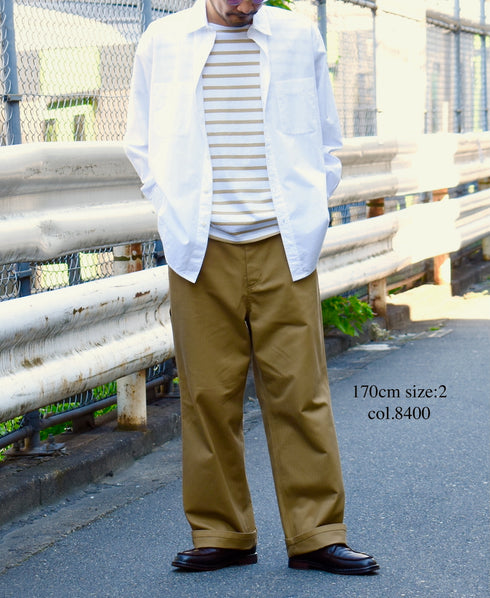 GNAM2551 ORGANIC COTTON HERRINGBONE WORK PANTS