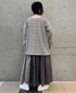 NLA2351 REGULAR STRIPE OVERSIZE L/SL BOAT-NECK BASQUE SHIRT