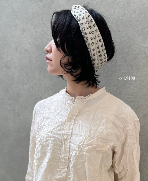 ZMD0408 BLOCK PRINT SCARF 60×60㎝