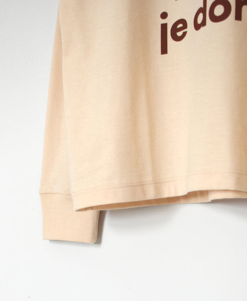 NFA2351P46 4.4oz COTTON JERSEY "JE PARLE" CREW NECK OVERSIZE L/SL T